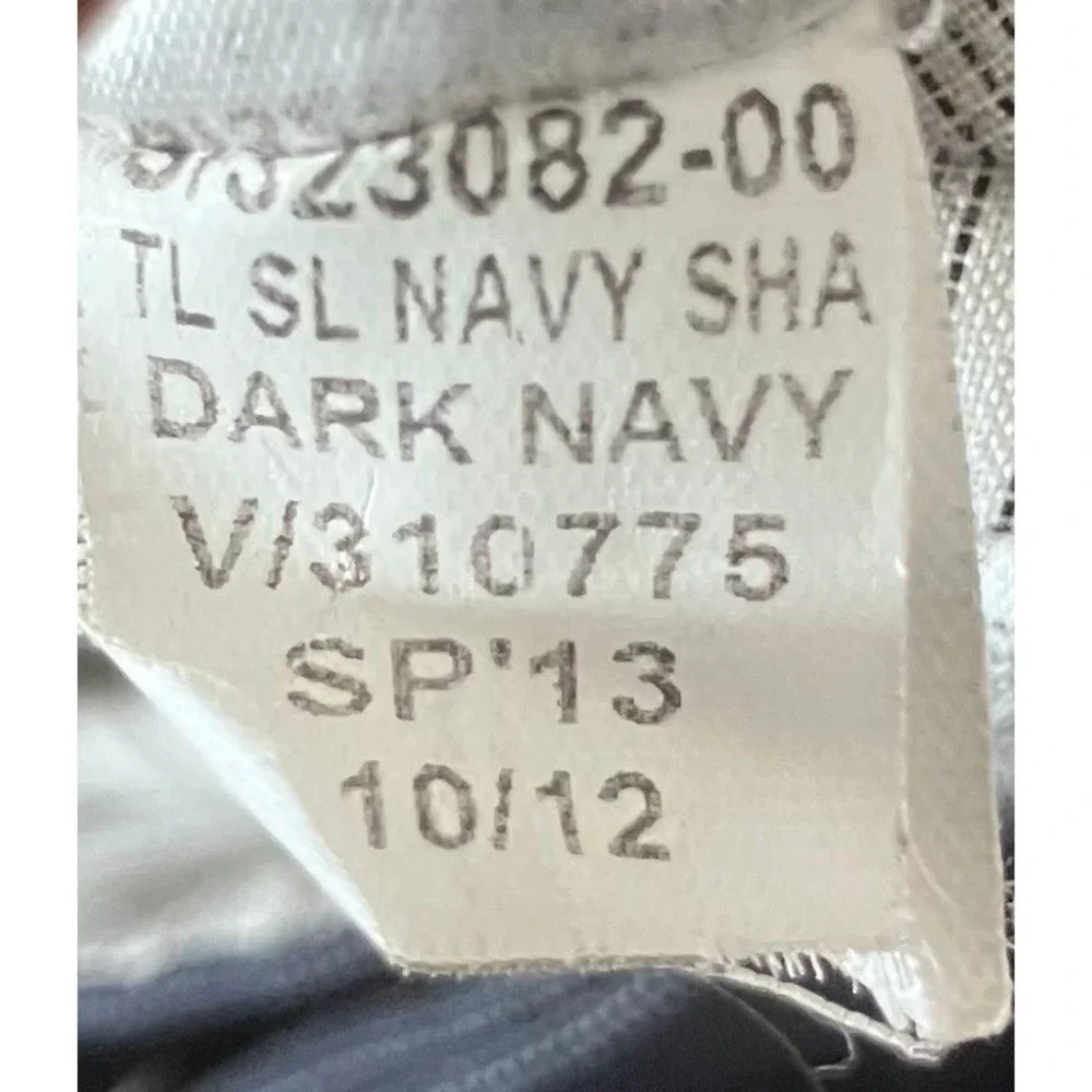 Banana Republic Mens 32x34 Tailored Slim Fit Dark Navy‎ Sharkskin Dress Pants